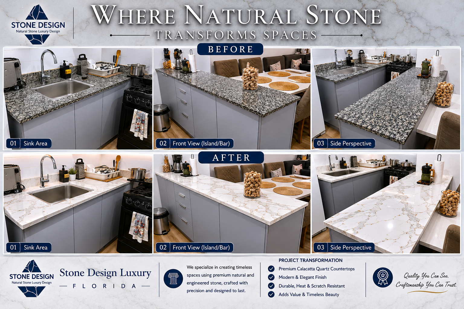 Before and after dream kitchen preview comparison one